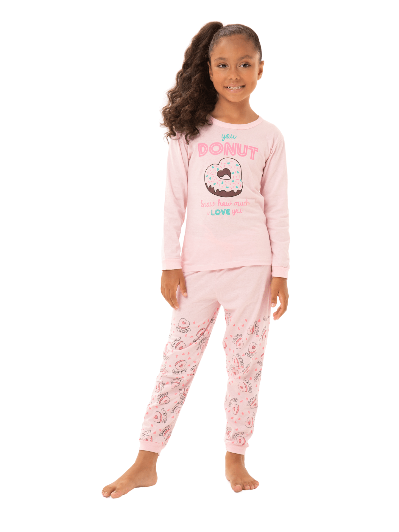 Kit Pijamas (6 Peças) Infantil Menina Manga Comprida
