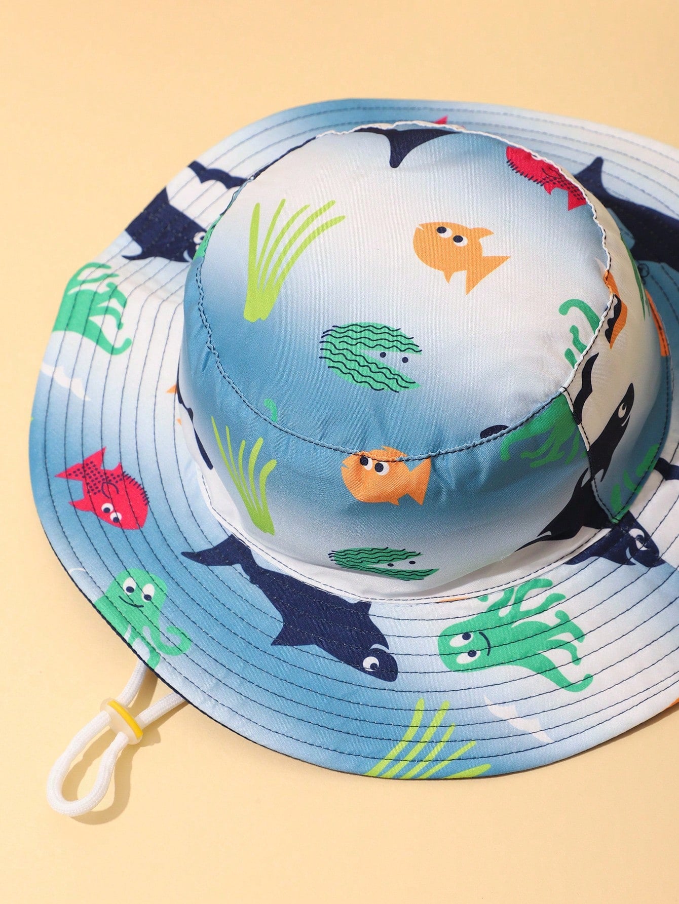 Chapéu de Proteção Solar -  Pescador Com Padrão De Desenho Animado Oceânico