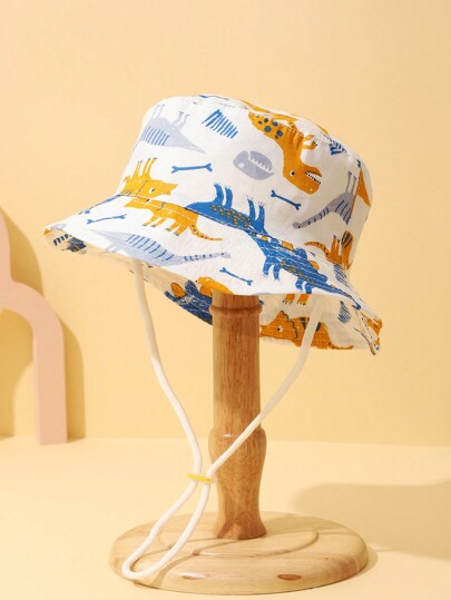 Chapéu de Proteção Solar -  Pescador Com Padrão De Desenho Animado Oceânico