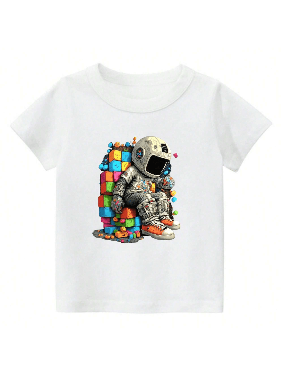 Camiseta Infantil/Juvenil de Manga Curta - Gola Redonda - 100% Algodão