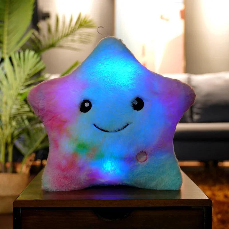 Almofadas Estrelas Luminosas de Pelúcia - Brinquedo com Luz LED - GoMammy