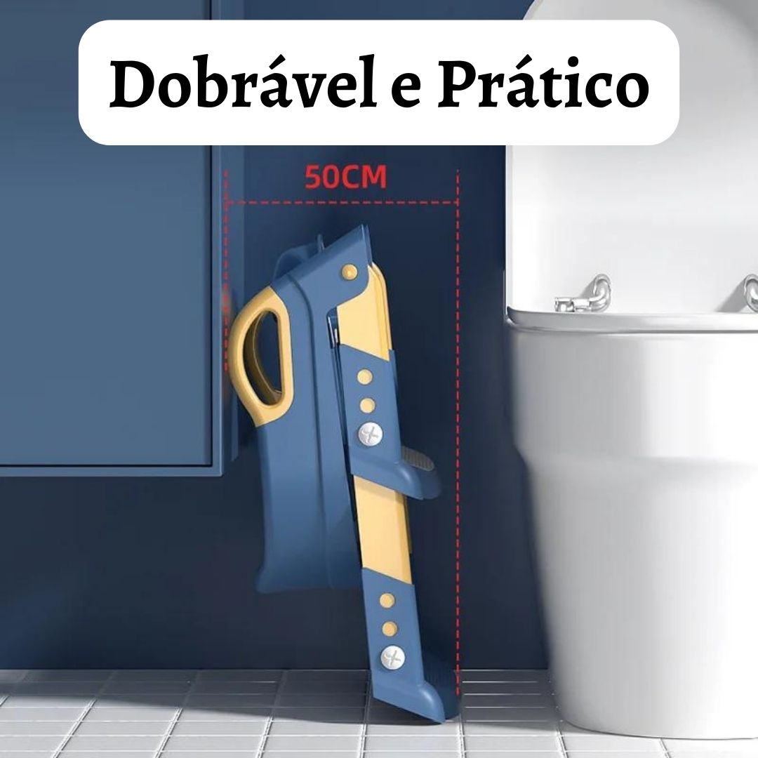 Assento Sanitário Learn | Com Escada | Treinamento para Crianças | Dobrável Com Alças