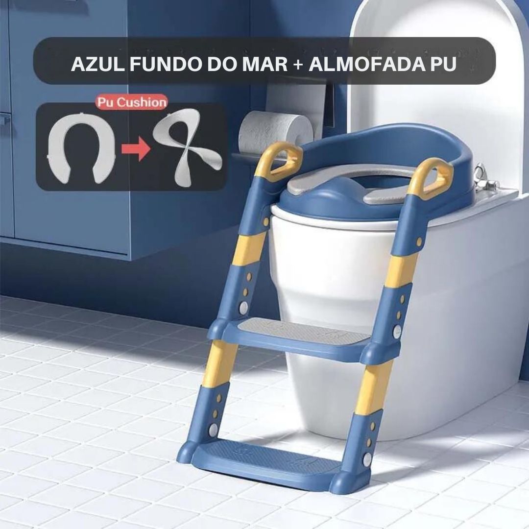 Assento Sanitário Learn | Com Escada | Treinamento para Crianças | Dobrável Com Alças