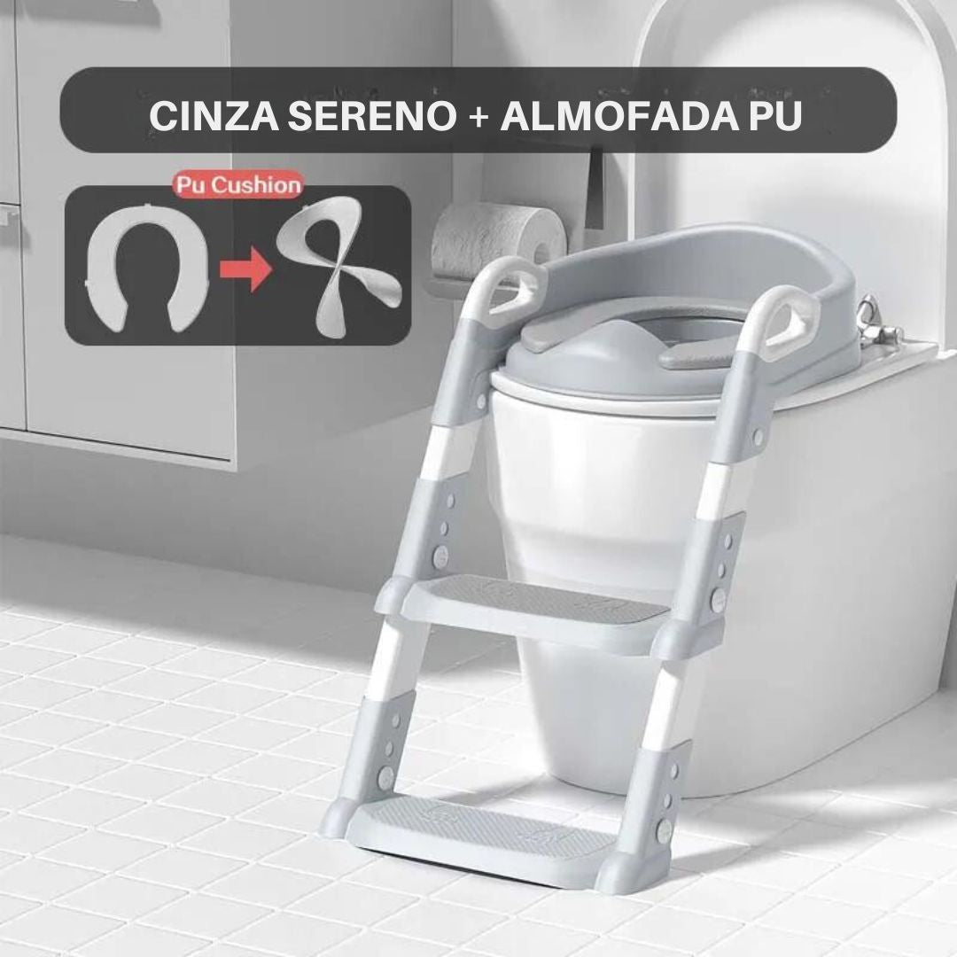 Assento Sanitário Learn | Com Escada | Treinamento para Crianças | Dobrável Com Alças