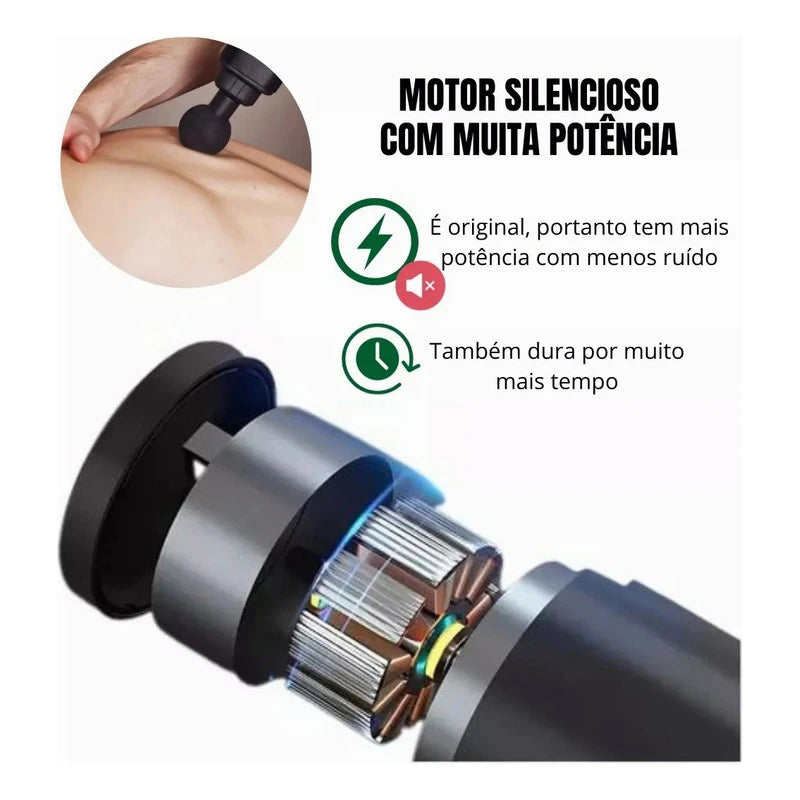 Pistola de Massagem por Vibração Elétrica Profissional para Relaxamento Muscular e Fáscia do Pescoço