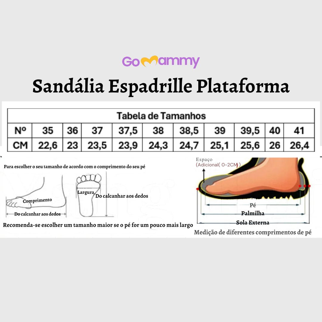 Sandália Espadrille Plataforma | Com Ponta Fechada | Amarração Tira no Tornozelo